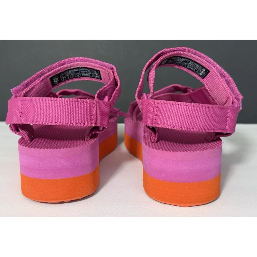 Teva Platform Universal Flatform Sandals Women's Size 6 US Pink /Orange 1008844